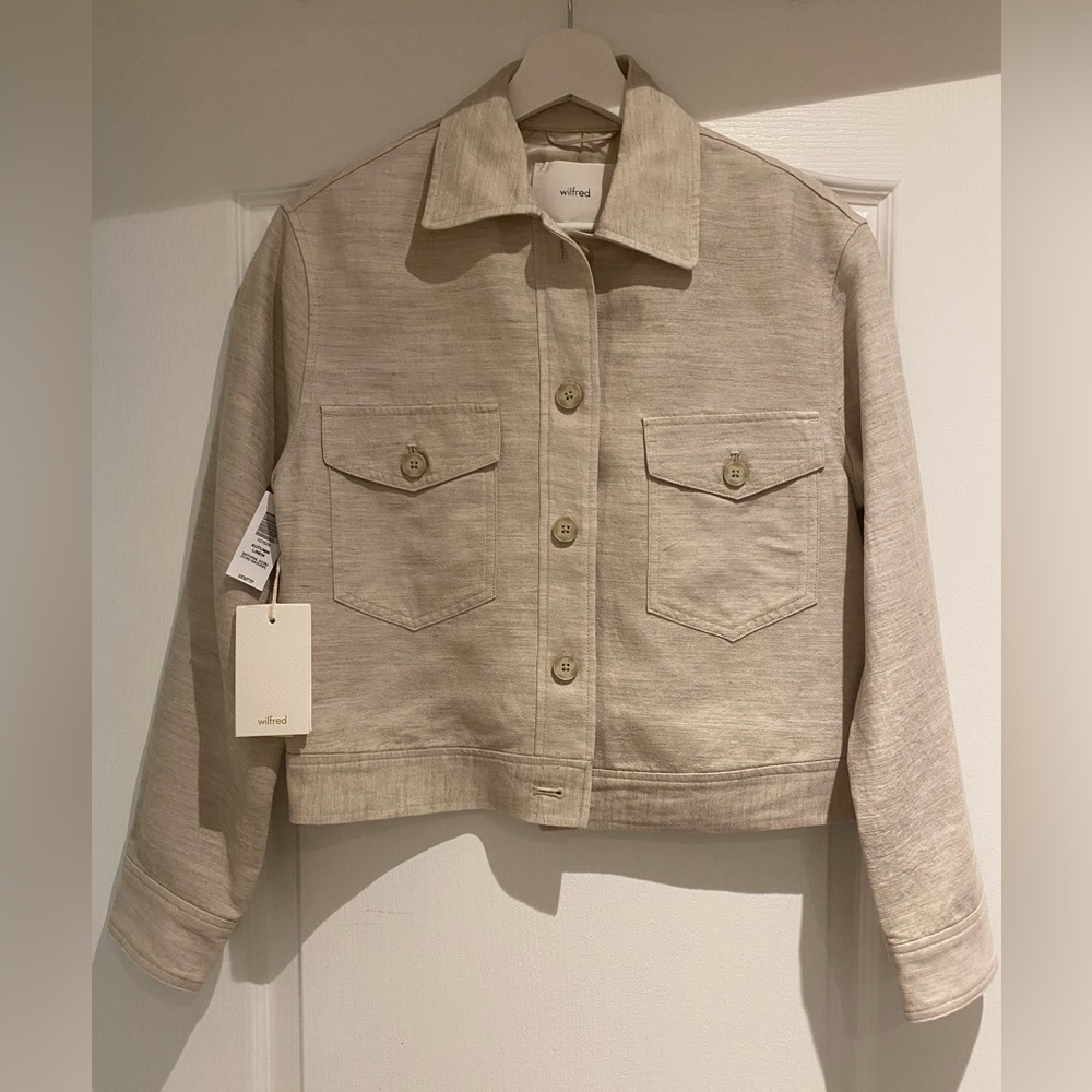 Aritzia Wilfred Autumn Shirt Jacket Linen